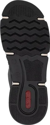 Produktbild von Rieker Damen Slipper mit Gummizug Reißverschluss und Lederdecksohle 45965, Größe:37 EU, Farbe:Grau