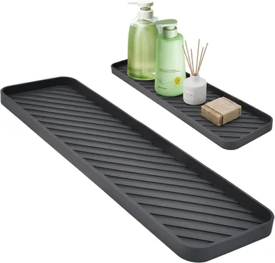 Imagen del producto de Organizador de fregadero de silicona, soporte antideslizante para esponjas, de 40,5 cm, para la cocina