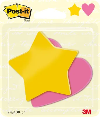 Immagine prodotto di Post-it-MemoBlok 3M Post-It 2030-SSH-Star and Heart | Blow a 2 pezzi