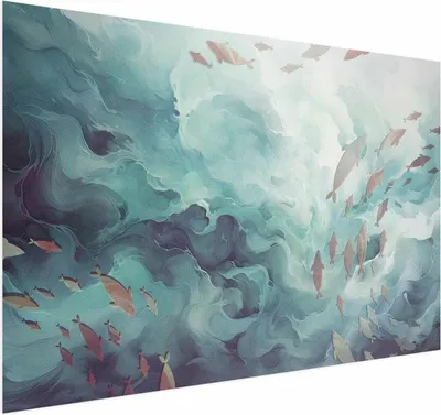 Produktbild von Posterpapier Poster - Fish in the Ocean 60x40 cm Tiere g-C-10163-ao-a