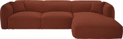 Produktbild von Ecksofa - Ecke rechts - Chenille-Stoff - Terracotta - CAMILIO von Maison Céphy