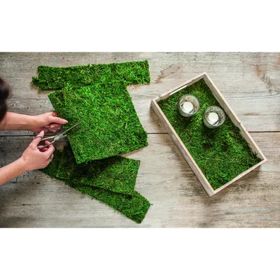 Productafbeelding van "Dekomat 'Mos', 45x40 cm, natuurlijke mos op textielbasis."