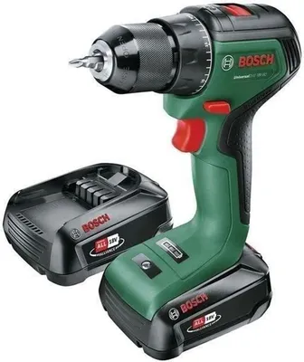 Produktbild von Bosch GSB 18V-55 06039D7002 Profi-Akku-Schlagbohrmaschine, 2 Ah Akkukapazität, 18 V Akkuspannung, variable Geschwindigkeit, inklusive 2 Lithium-Ionen-Akkus und Ladegerät