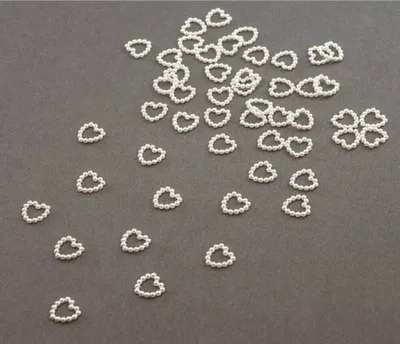 Produktbild von Oblique Unique Herz Konfetti Perlenherzen Tischdeko Liebe Hochzeitsdeko - weiß