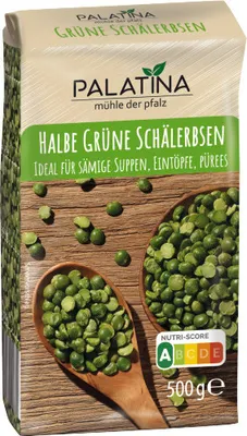Produktbild von Palatina Halbe Grüne Schälerbsen 500g