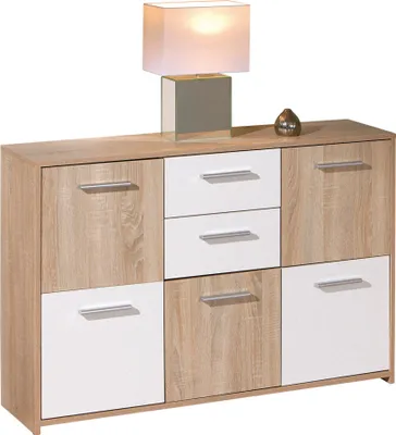 Produktbild von Elsra Kommode 5 Türen, 2 Schubladen, Sonoma Eiche Nachbildung.