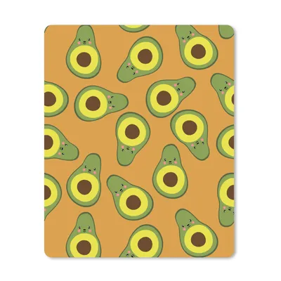 Produktbild von MuchoWow® Mauspad Mousepad Kawaii - Muster - Avocado 19x23 cm - Mousepads - Maus Mat - Pad - Mausunterlage - Mauspads - Spielen