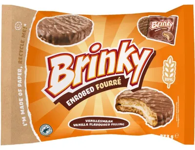 Produktbild von Brinky Enrobed Fourré Schokoladenriegel 273g – Leckerer Snack für Genießer