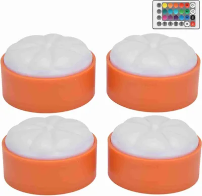 Zdjęcie produktu dla 4 SZTUK Dynie LED Kolorowe świeczki dekoracyjne do dekoracji świątecznych na Halloween