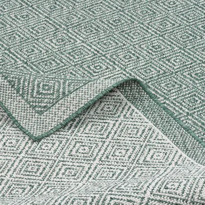 Produktbild von In- und Outdoor Teppich Beidseitig Flachgewebe Hampton Grün Meliert, Größe:160x230 cm