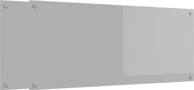 Produktbild von vidaXL Küchenrückwand 2 pcs Hellgrau 120 x 50 cm Gehärtetes Glas