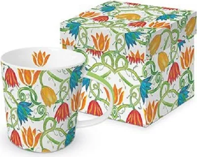 Produktbild von Kaffeebecher bunte Blüten, Blumen,  Kaffeetasse Tassen Teetassen Henkelbecher