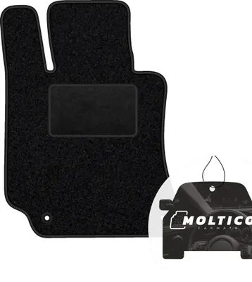 Produktbild von moto-MOLTICO Fahrer Fußmatte Auto Velours Fahrerseite Autoteppiche Schwarz Fahrermatte 1-teilig passend für Mercedes-Benz E-Klasse W212 4-matic 2009-2016
