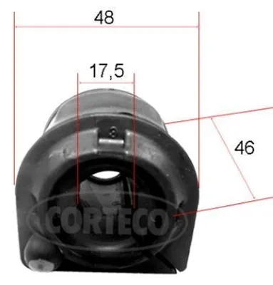 Obrázek produktu pro Ložisko předního stabilizátoru CORTECO (49371888) pro FORD Focus II