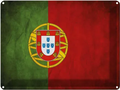 Produktbild von vianmo Blechschild 30x40 cm Flagge Portugal Fahne Wappen