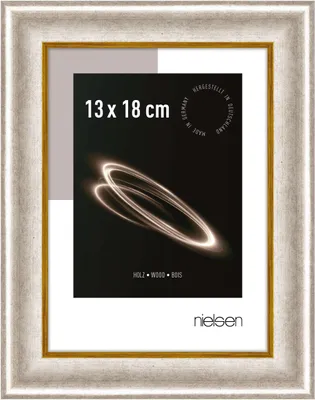 Produktbild von nielsen Holz Bilderrahmen Derby, 13x18 cm, Silber