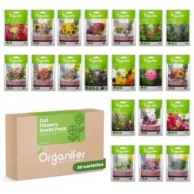 Zdjęcie produktu dla Zestaw Nasion Kwiatów Ciętych – 20 Odmian - Organifer