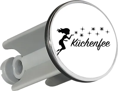 Produktbild von Huuraa Waschbeckenstöpsel Küchenfee Sternenstaub 4cm höhenverstellbar Abflussstopfen Geschenkidee