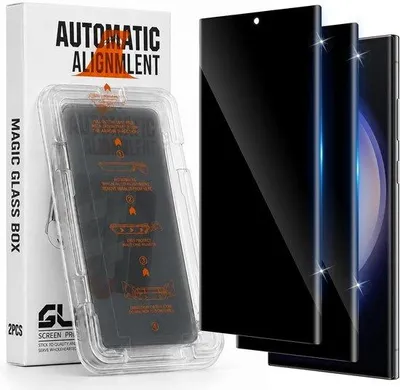 Productafbeelding van Beschermfolie voor Samsung Galaxy S23 Ultra 5G, pantserglas, 9H hardheid, luchtbelvrije privacyfolie, volledige