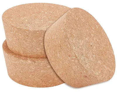 Productafbeelding van Kurkstopjes voor flessen - 3 stuks - diameter 7,7-8,8 cm