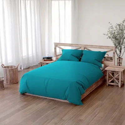 Produktbild von Bettwäscheset grün 160x200 Kissenbezüge 70x80 Leinen