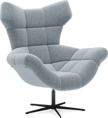 Produktbild von DomoHome | Ergonomischer Relax-sessel mit 360° Dreh-und Schaukelfunktion - Soft Lux-Schaumpolster Modernes Design für Wohnzimmer Schlafzimmer Büro | 104x46x119 cm | Hellgrau
