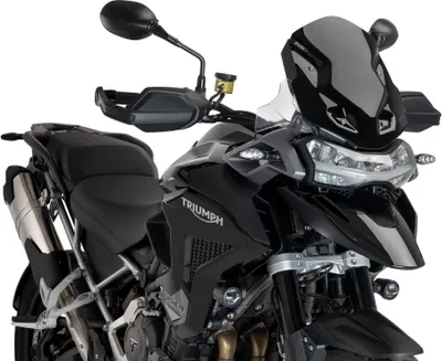 Image de PUIG écran sport noir 300x315mm ABE approuvé pour Triumph