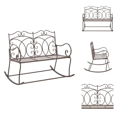 Produktbild von vidaXL Gartenbank 104 cm Eisen Antik Braun -  Gartenbänke