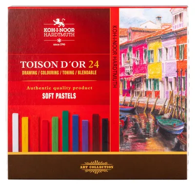 Produktbild von eckige Künstler- Softpastellkreide im 24er Pack