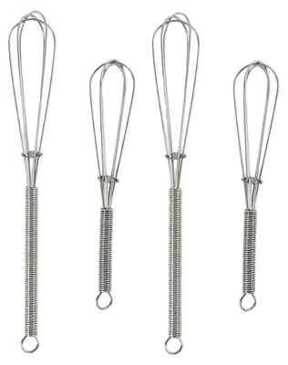 4 Mini-Schneebesen aus Edelstahl, 13 und 18 cm, Küchenhelfer