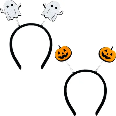 Produktbild von Oblique Unique Haarreifen Set Gespenst & Kürbis Haarreif für Halloween Fasching Karneval Party Kostüm Accessoire