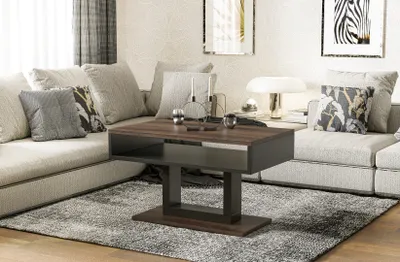 Produktbild von Endo-Möbel Couchtisch Tilo 110x60x58 cm Wohnzimmertisch mit Ablage (Monastery Eiche)