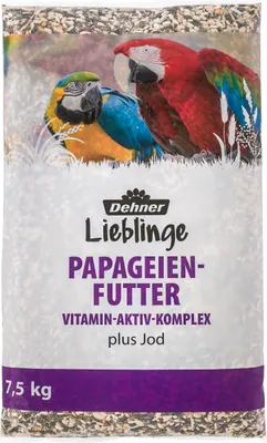 Produktbild von Dehner Lieblinge Vogelfutter, Papageien-Futter, Vitamin-Aktiv-Komplex, 7.5 kg