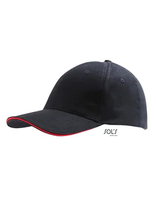 Immagine prodotto di SOLs 88100 | Six Panel Cap Buffalo / Berretto / Beanie / Cappello - Colore: Nero/Rosso - Taglia: Unica