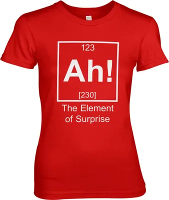 Produktbild von Ah! The Element Of Surprise Girly Tee - Medium - Red