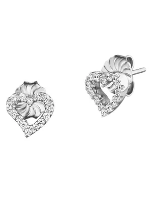 Produktbild von Julie Julsen JJER0329.1 Damen Ohrstecker Herz Sterling-Silber 925 Weiß