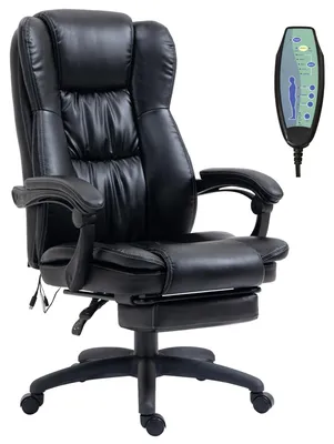 Produktbild von Vinsetto Ergonomischer Schreibtischstuhl mit Liegefunktion, 68,5x68,5x113-121cm