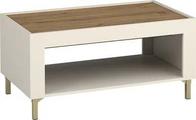 Produktbild von MIRJAN24 Couchtisch Mossa MO09, Wohnzimmer Kaffeetisch mit Einlegeboden, Stilvoll Kollektion (Farbe: Cashmere / Cashmere + Eiche Whisky)