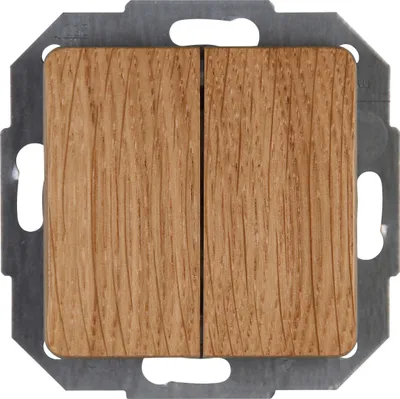Produktbild von Kopp 618530085, Drucktasten-Schalter, Kunststoff, Glanz, Holz, IP20, IK00