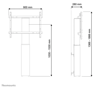 Immagine prodotto di Neomounts PLASMA-W2250BLACK Neomounts BOS 42"-100" 1TFT        Max.130KG schw (Speditionsversand)