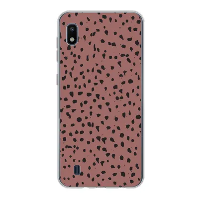 Produktbild von MuchoWow® Handyhülle Schutzhülle Hülle für Samsung Galaxy A10 Polka dots - Muster - Schwarz Silikon Softcase Handy Hülle - Schutzhülle