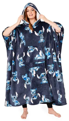 Productafbeelding van Disney Oversized dameshoodie-deken met mouwen - Stitch oversized hoodie