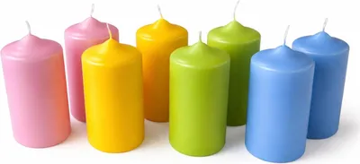 Produktbild von Osterkerzen Set 8er Stumpenkerzen 120 x Ø 60 mm