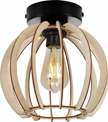 Image de Suspension moderne en bois avec éclairage LED