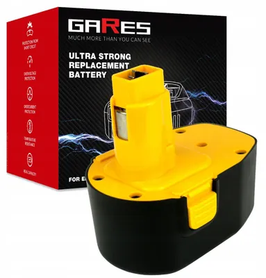Produktbild von Gares Akkupack zum Zellentausch für Dewalt DC837N DC732C2 DW984 DC732 DC735K | 14,4 V 2 Ah Inny | Ersatz-Zellenpack für Werkzeugakkus | Profi-Qualität Gares®