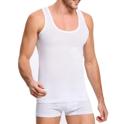 Produktbild von 2er Set Herren Unterhemden Sport TankTop Doppelripp – Atmungsaktiv 4045/1100