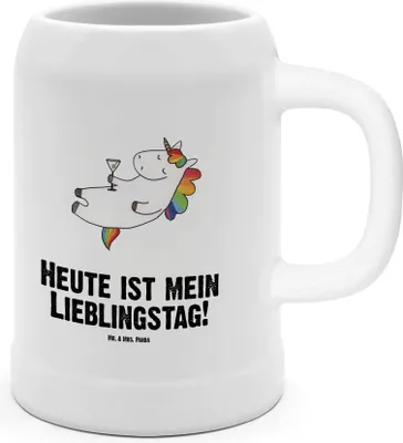 Produktbild von Mr. & Mrs. Panda Krug Otter Seerose - Weiß - Geschenk, Seeotter, Tonkrug, Bier Seidel, Steinkrug, Fluss, Lieblingstag, Wasser, Humpen