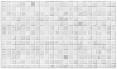 Produktbild von Wallario Herdabdeckplatte aus Glas, Größe 90 x 52 cm 3-teilig, Motiv Fliesen im Bad weiß-grau