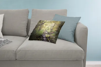 Produktbild von MuchoWow® Zierkissen Sofakissen Wohnzimmer Dekokissen 60x40 cm Hirsch - Baum - Wald - Kopfkissen - Polster mit Foto