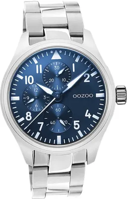 Produktbild von Oozoo Edelstahl Herren Uhr Analog Quarzuhr Armband silber Timepieces D2UOC10955